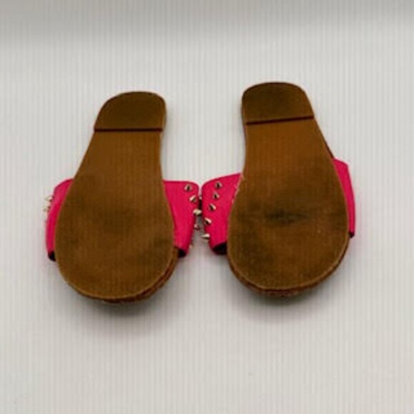Hot Pink Studded Slide Sandals Flat Slip-On Women’s Size 7 - Picture 6 of 7